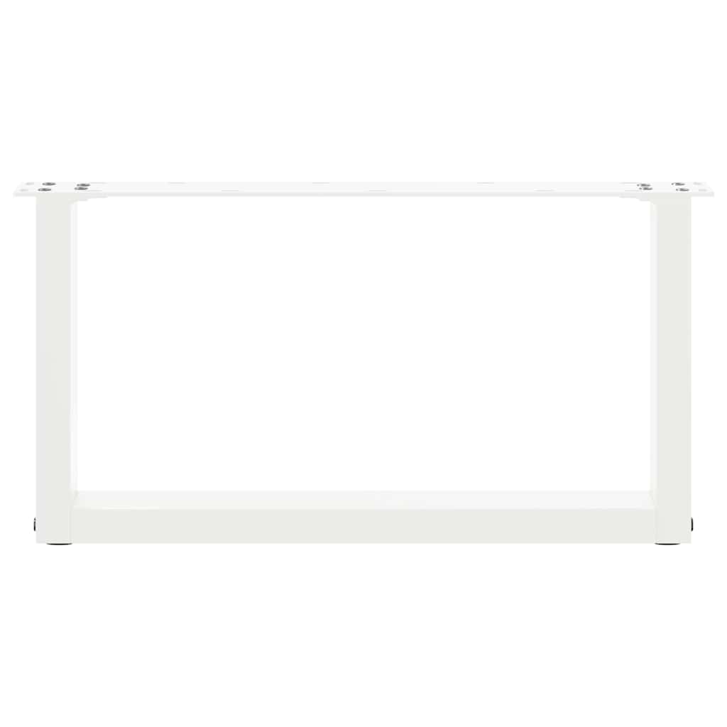 vidaXL Nogi do stolika kawowego w kształcie litery U 2 szt. Białe 70x(30-31) cm Stal