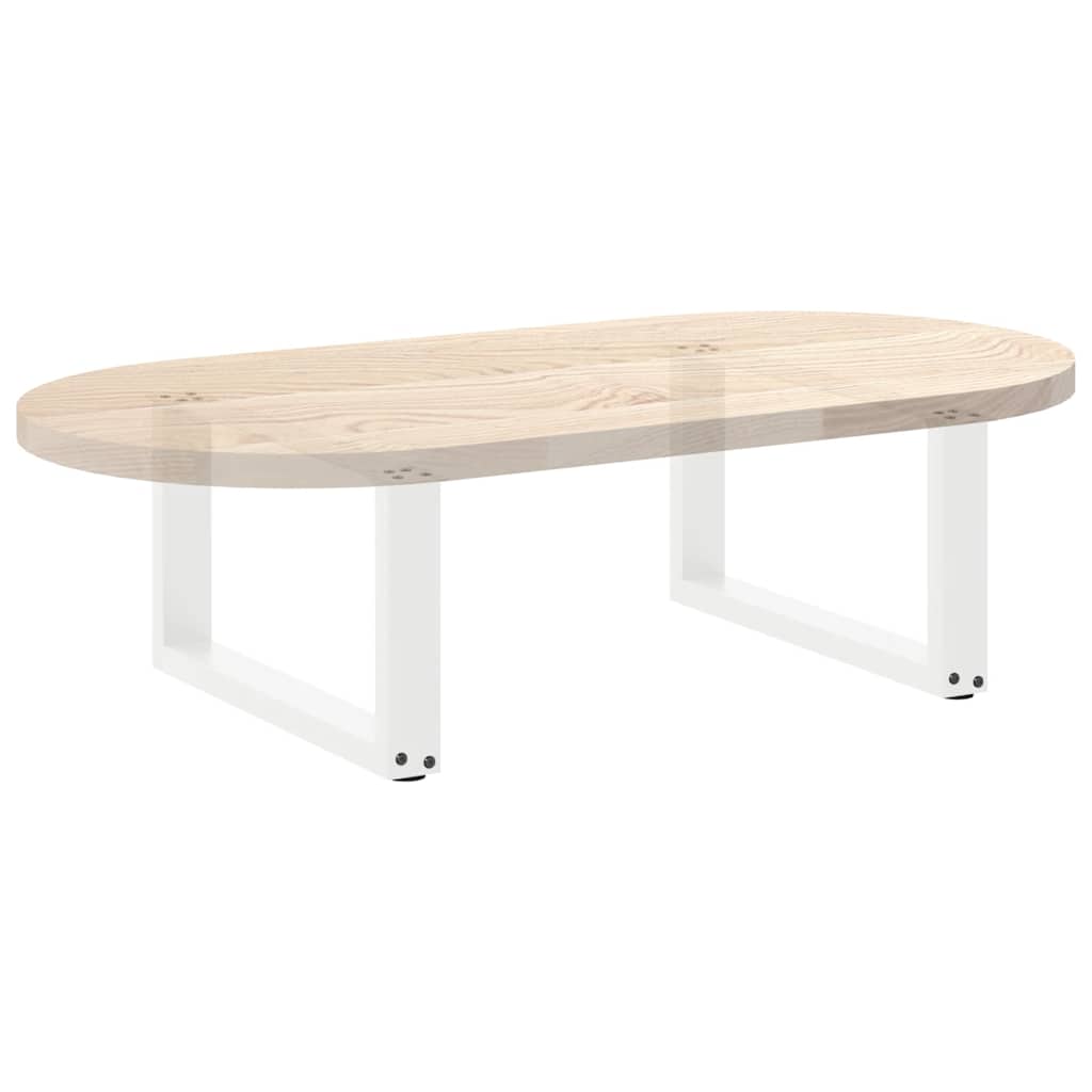 vidaXL Nogi do stolika kawowego w kształcie litery U 2 szt. Białe 70x(30-31) cm Stal