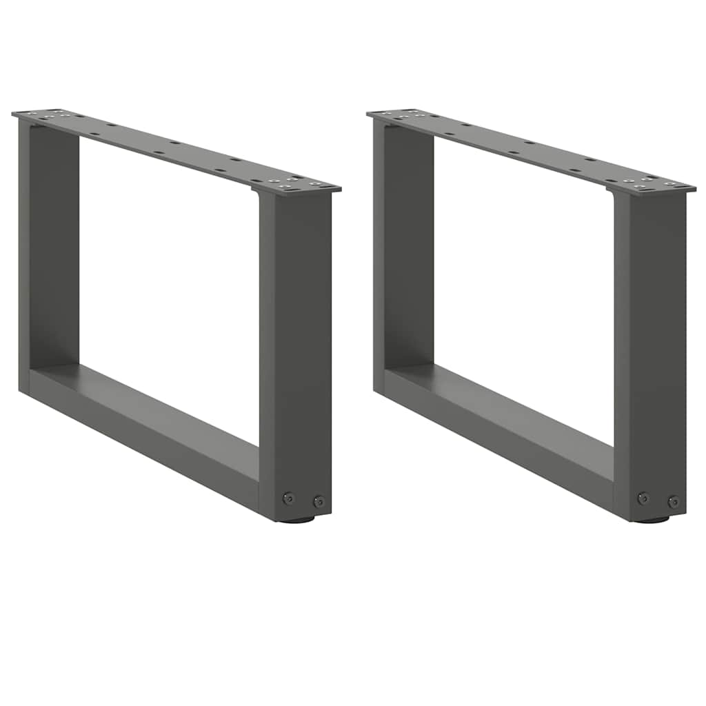 vidaXL Nogi do stolika kawowego w kształcie litery U 2 szt. Antracyt 70x(30-31) cm Stal