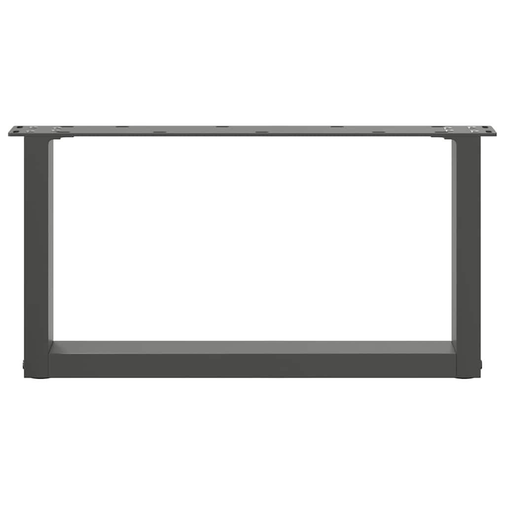 vidaXL Nogi do stolika kawowego w kształcie litery U 2 szt. Antracyt 70x(30-31) cm Stal