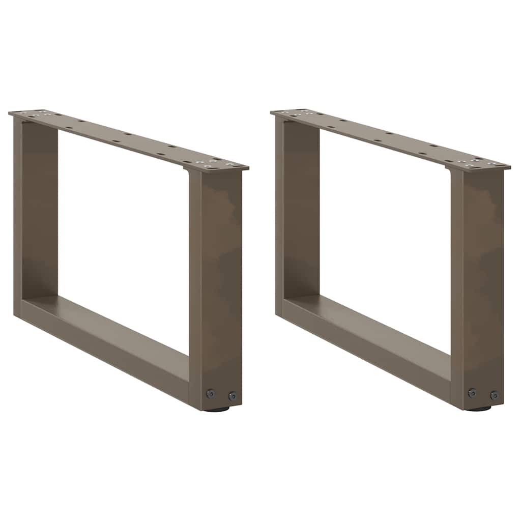 vidaXL Nogi do stolika kawowego w kształcie litery U 2 szt. Naturalna stal 70x(30-31) cm Stal