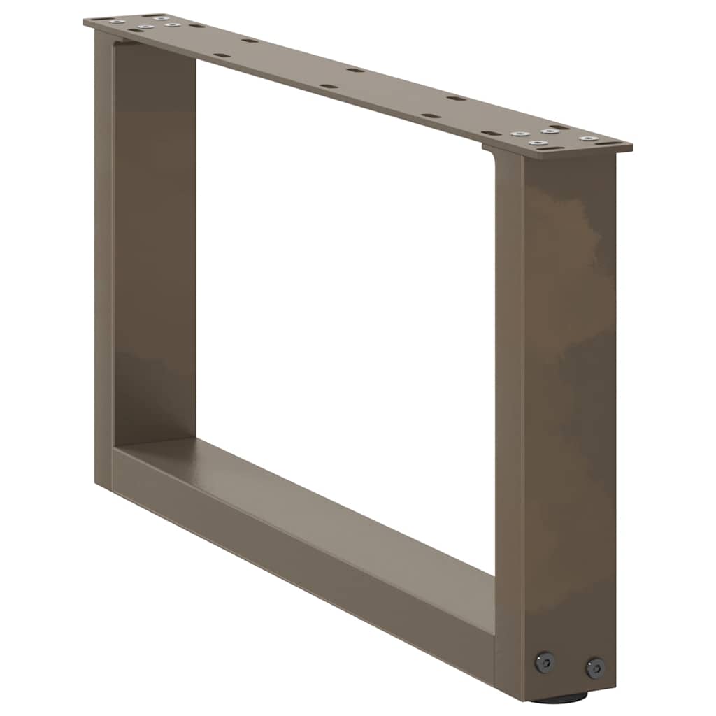 vidaXL Nogi do stolika kawowego w kształcie litery U 2 szt. Naturalna stal 70x(30-31) cm Stal