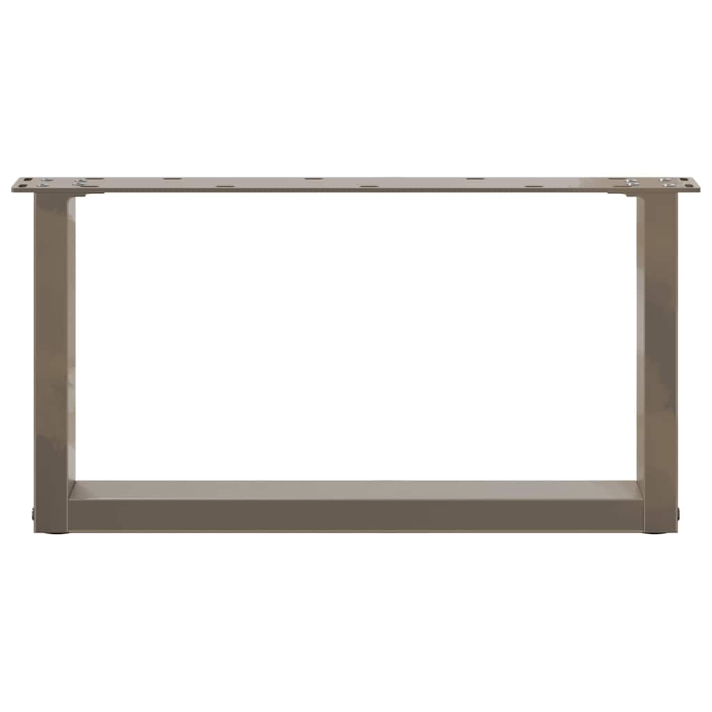 vidaXL Nogi do stolika kawowego w kształcie litery U 2 szt. Naturalna stal 70x(30-31) cm Stal