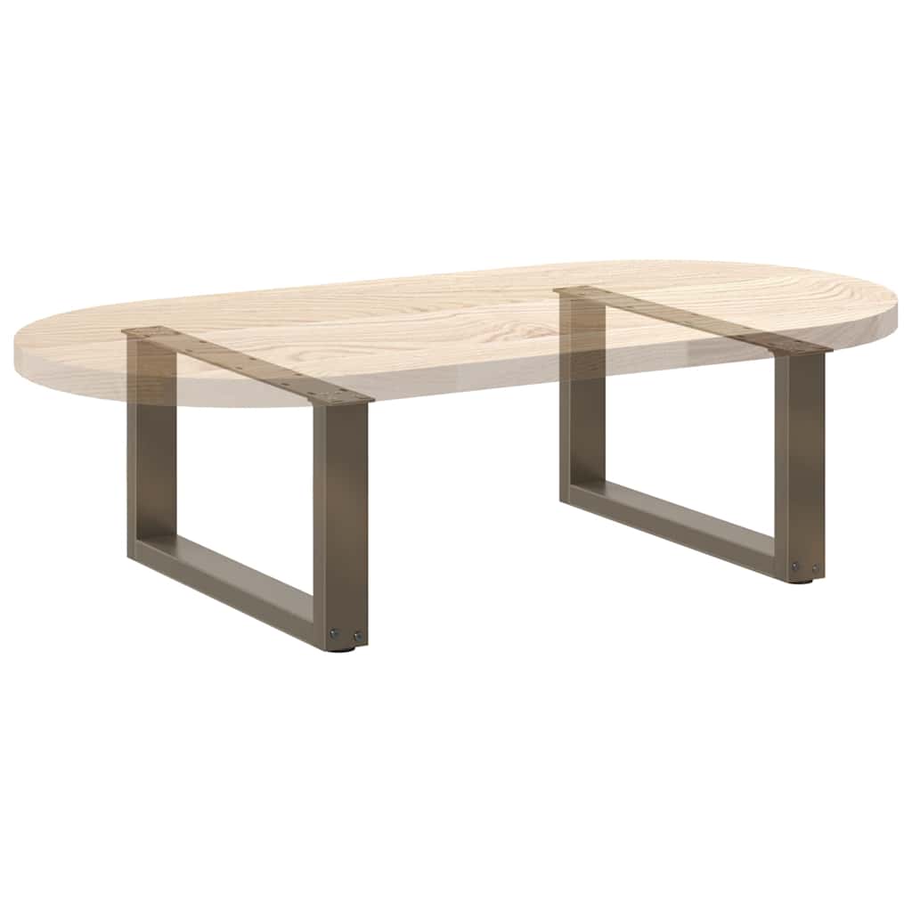 vidaXL Nogi do stolika kawowego w kształcie litery U 2 szt. Naturalna stal 70x(30-31) cm Stal
