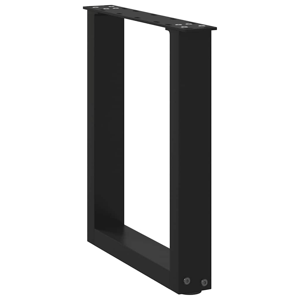 vidaXL Nogi do stolika kawowego w kształcie litery U 2 szt. Czarne 28x(42-43) cm Stal