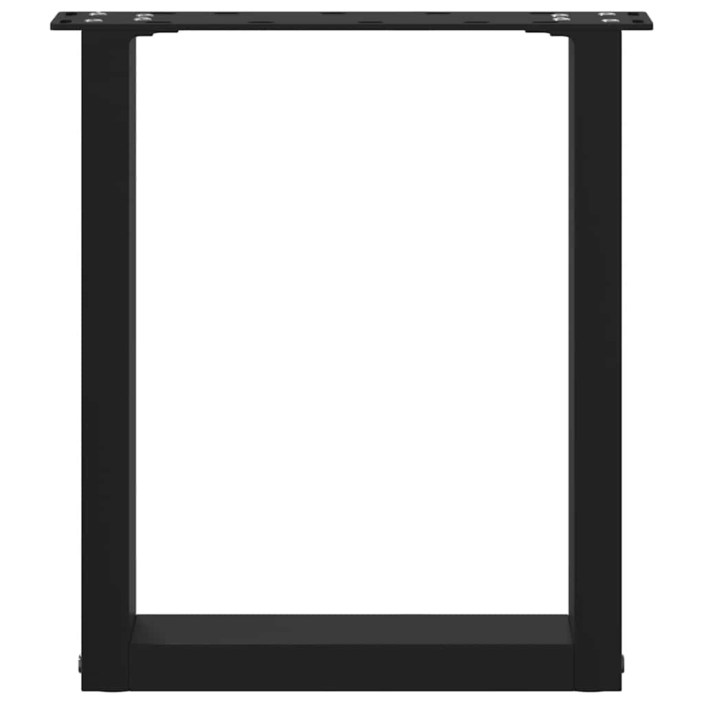 vidaXL Nogi do stolika kawowego w kształcie litery U 2 szt. Czarne 28x(42-43) cm Stal