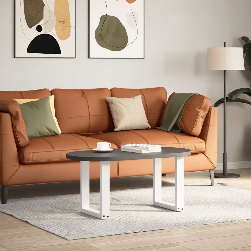 vidaXL Nogi do stolika kawowego w kształcie litery U 2 szt. Białe 28x(42-43) cm Stal