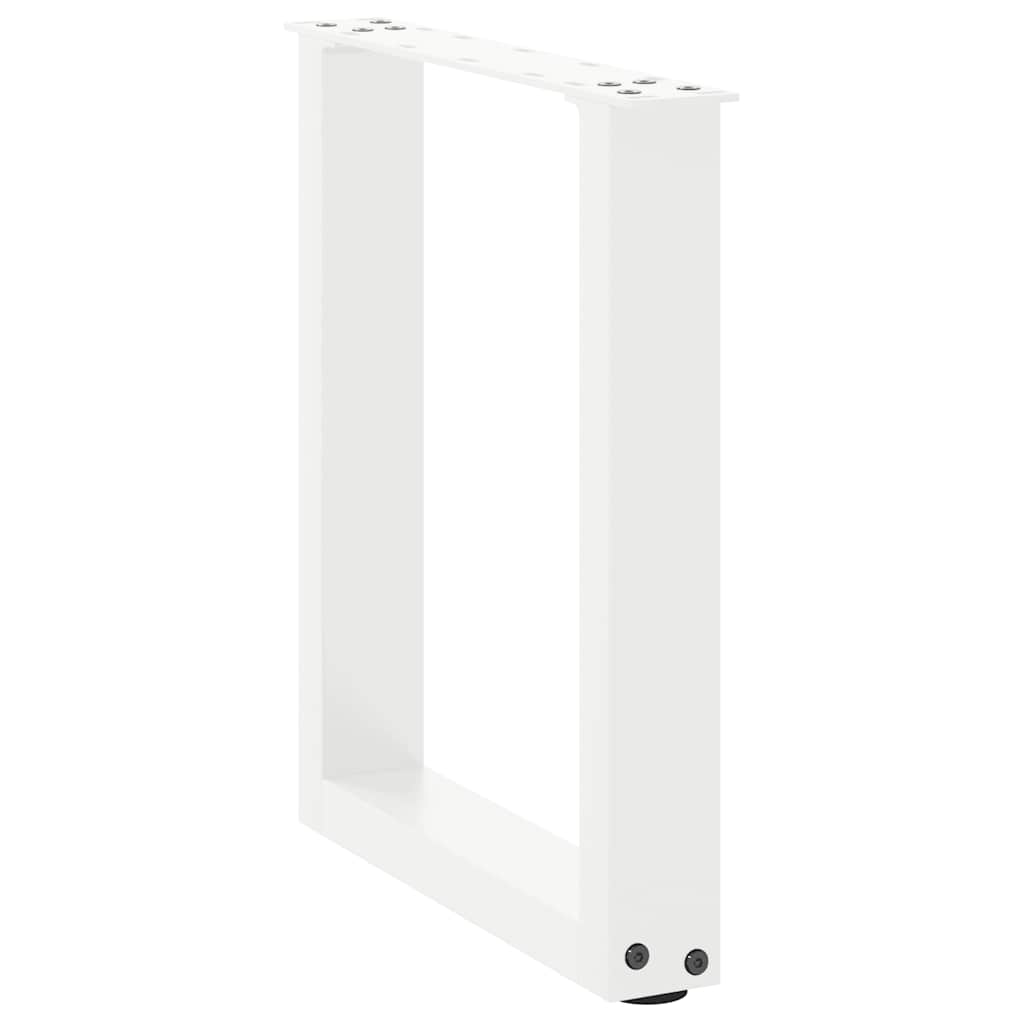 vidaXL Nogi do stolika kawowego w kształcie litery U 2 szt. Białe 28x(42-43) cm Stal