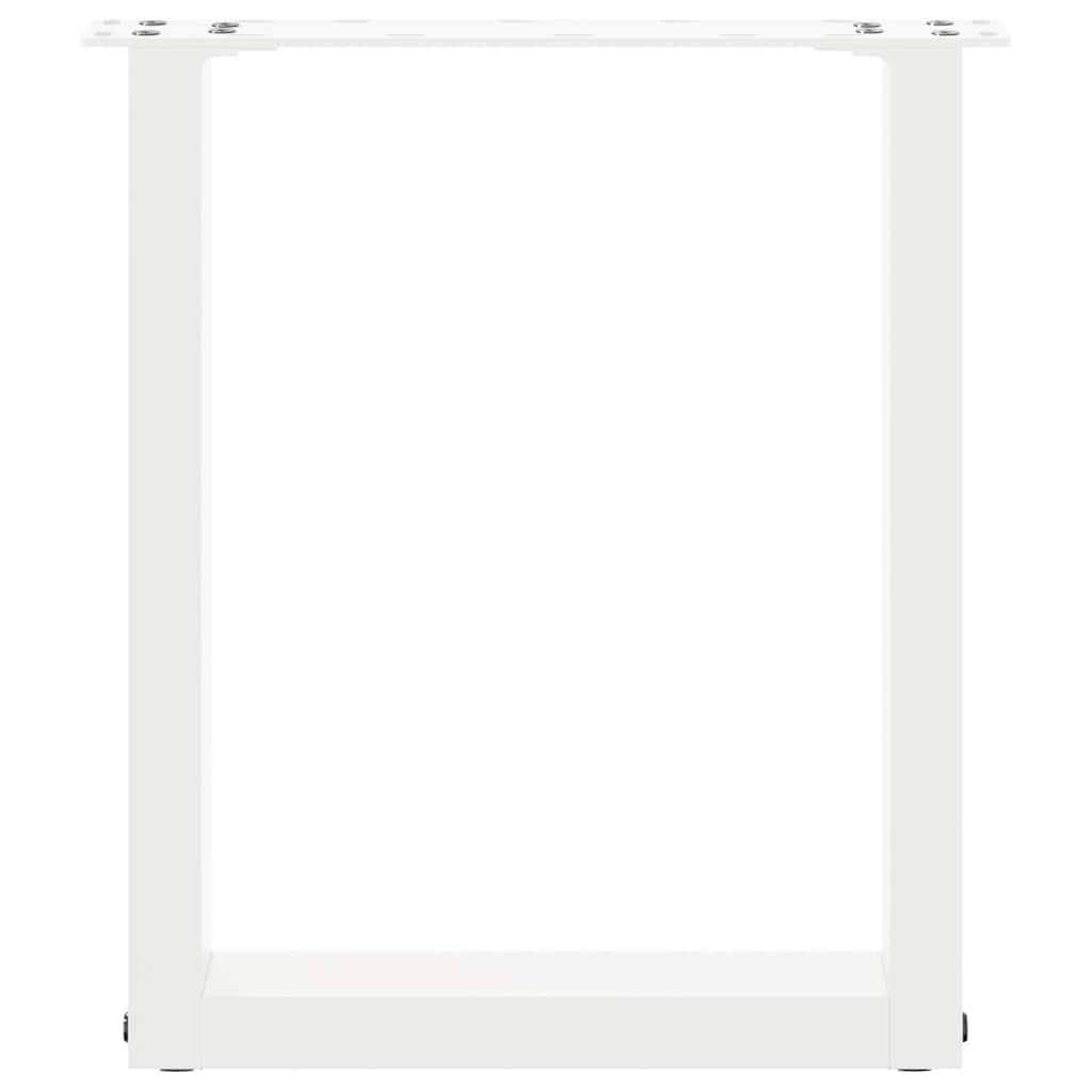 vidaXL Nogi do stolika kawowego w kształcie litery U 2 szt. Białe 28x(42-43) cm Stal