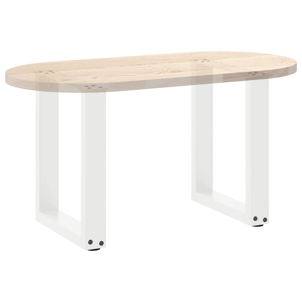 vidaXL Nogi do stolika kawowego w kształcie litery U 2 szt. Białe 28x(42-43) cm Stal