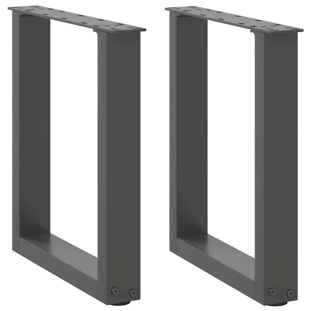 vidaXL Nogi do stolika kawowego w kształcie litery U 2 szt. Antracyt 28x(42-43) cm Stal