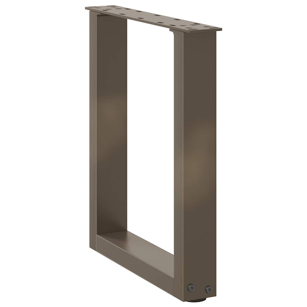 vidaXL Nogi do stolika kawowego w kształcie litery U 2 szt. Naturalna stal 28x(42-43) cm Stal
