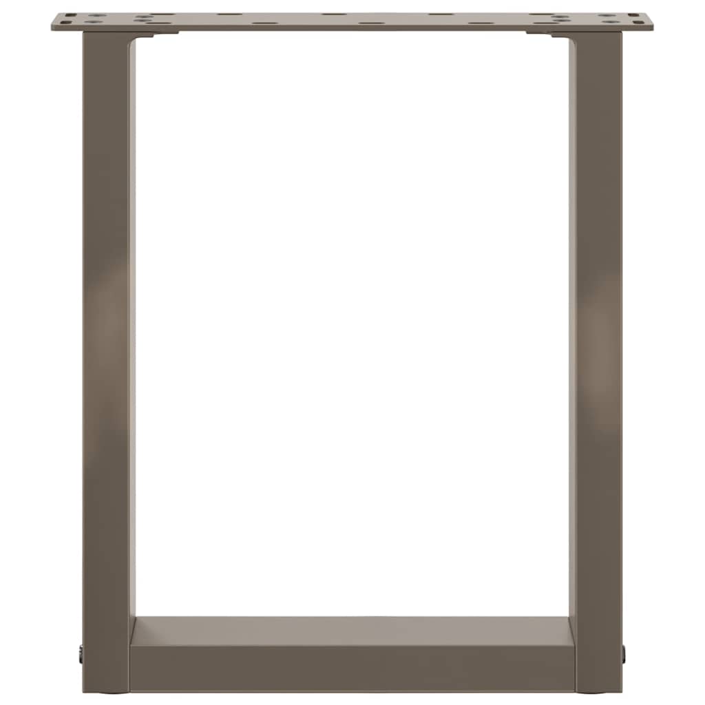 vidaXL Nogi do stolika kawowego w kształcie litery U 2 szt. Naturalna stal 28x(42-43) cm Stal