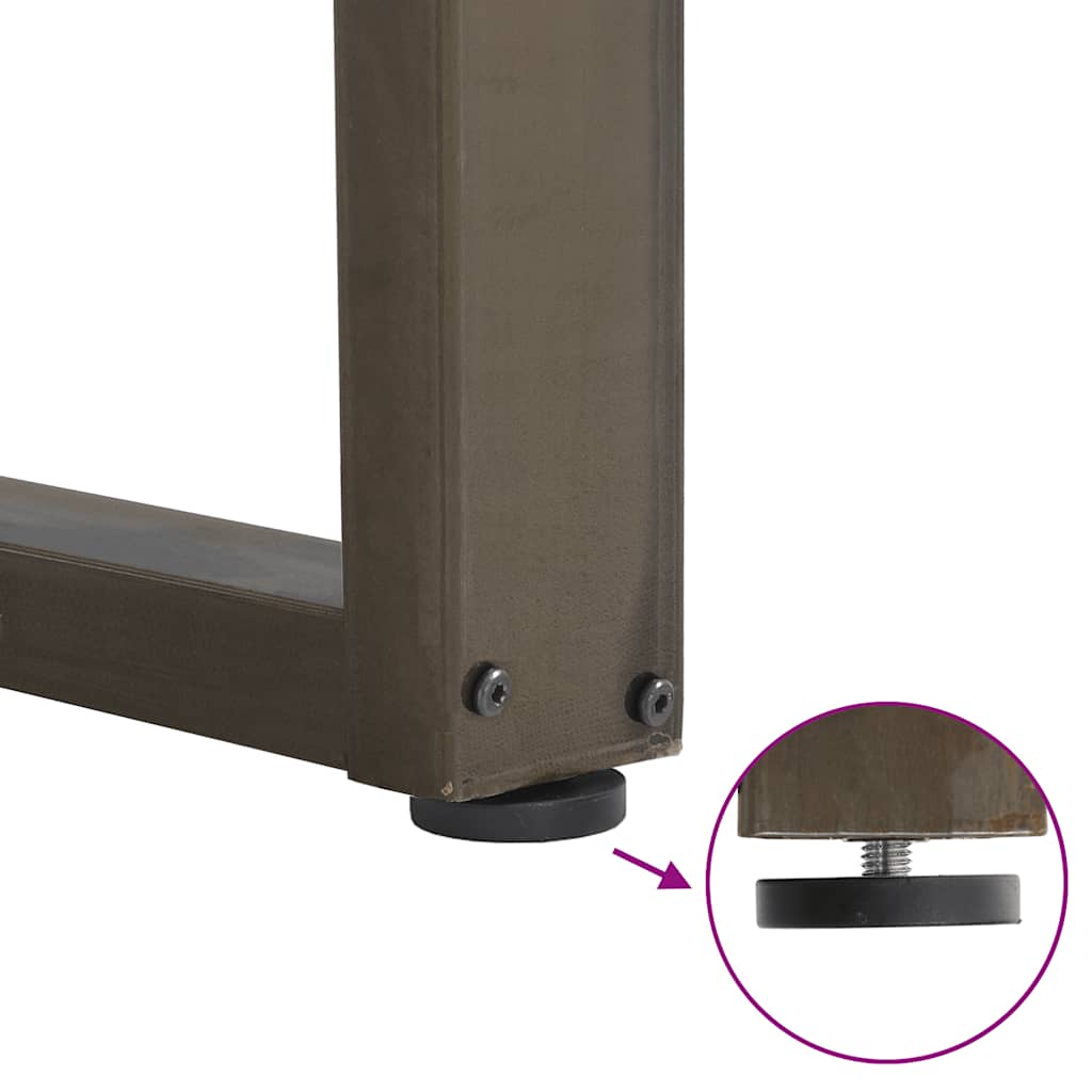 vidaXL Nogi do stolika kawowego w kształcie litery U 2 szt. Naturalna stal 28x(42-43) cm Stal