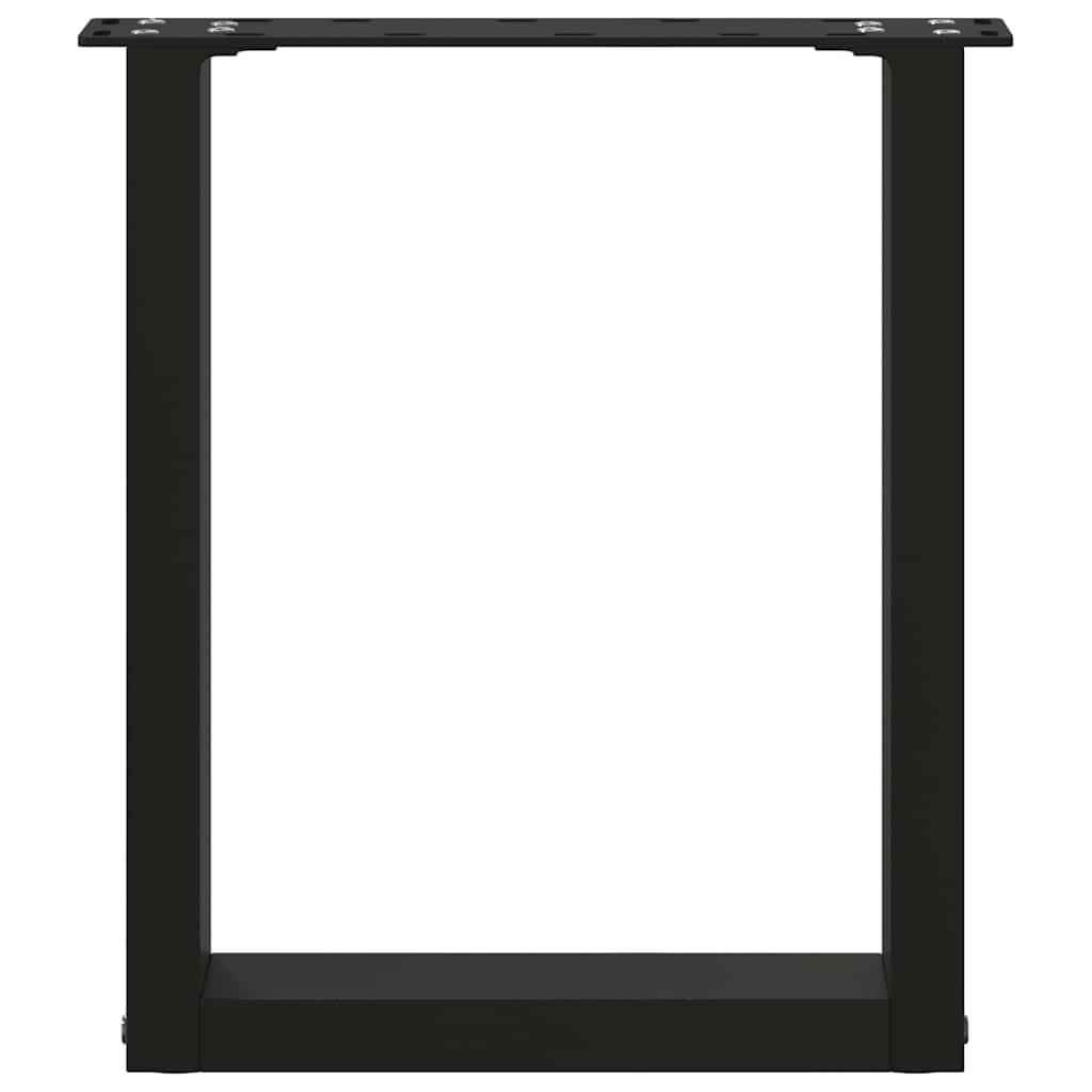 vidaXL Nogi do stolika kawowego w kształcie litery U 2 szt. Czarne 38x(42-43) cm Stal