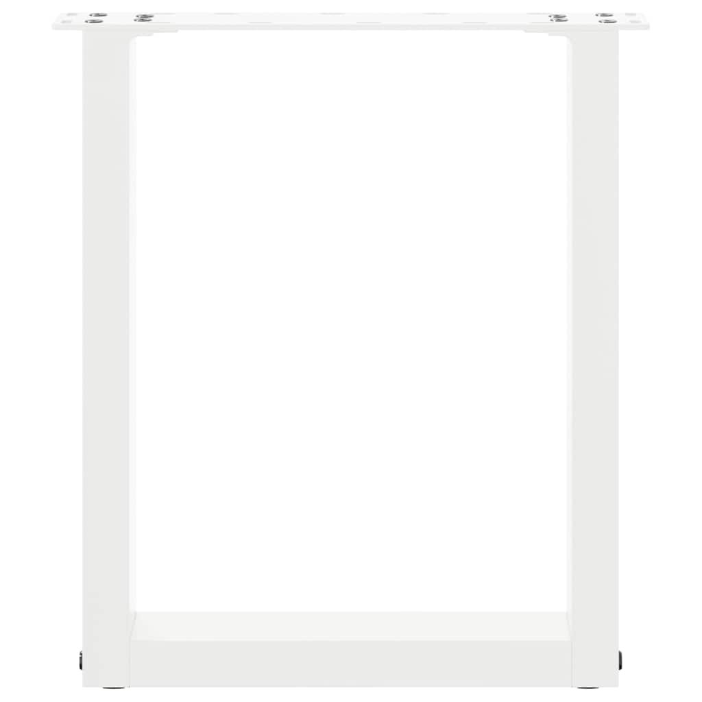 vidaXL Nogi do stolika kawowego w kształcie litery U 2 szt. Białe 38x(42-43) cm Stal
