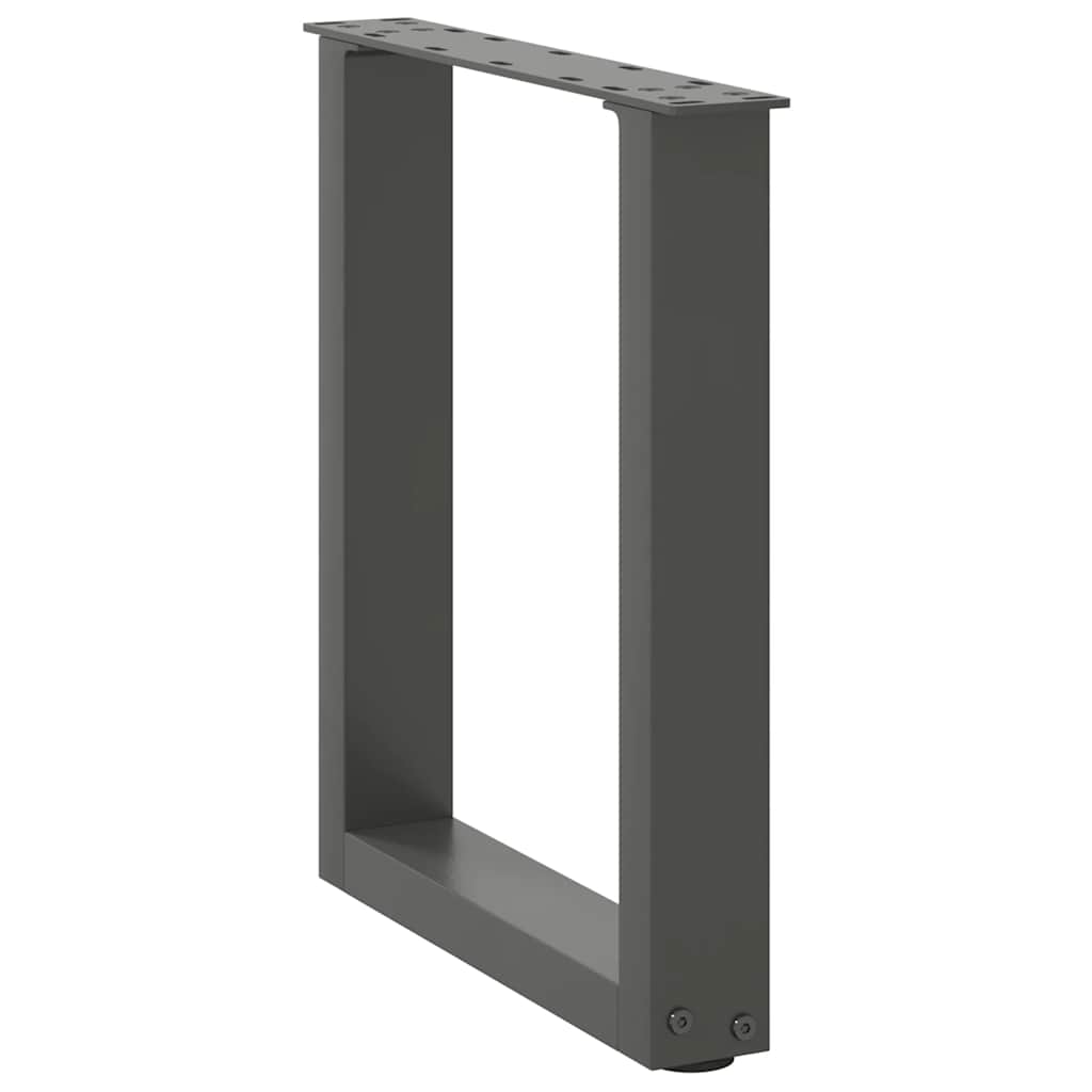 vidaXL Nogi do stolika kawowego w kształcie litery U 2 szt. Antracyt 38x(42-43) cm Stal