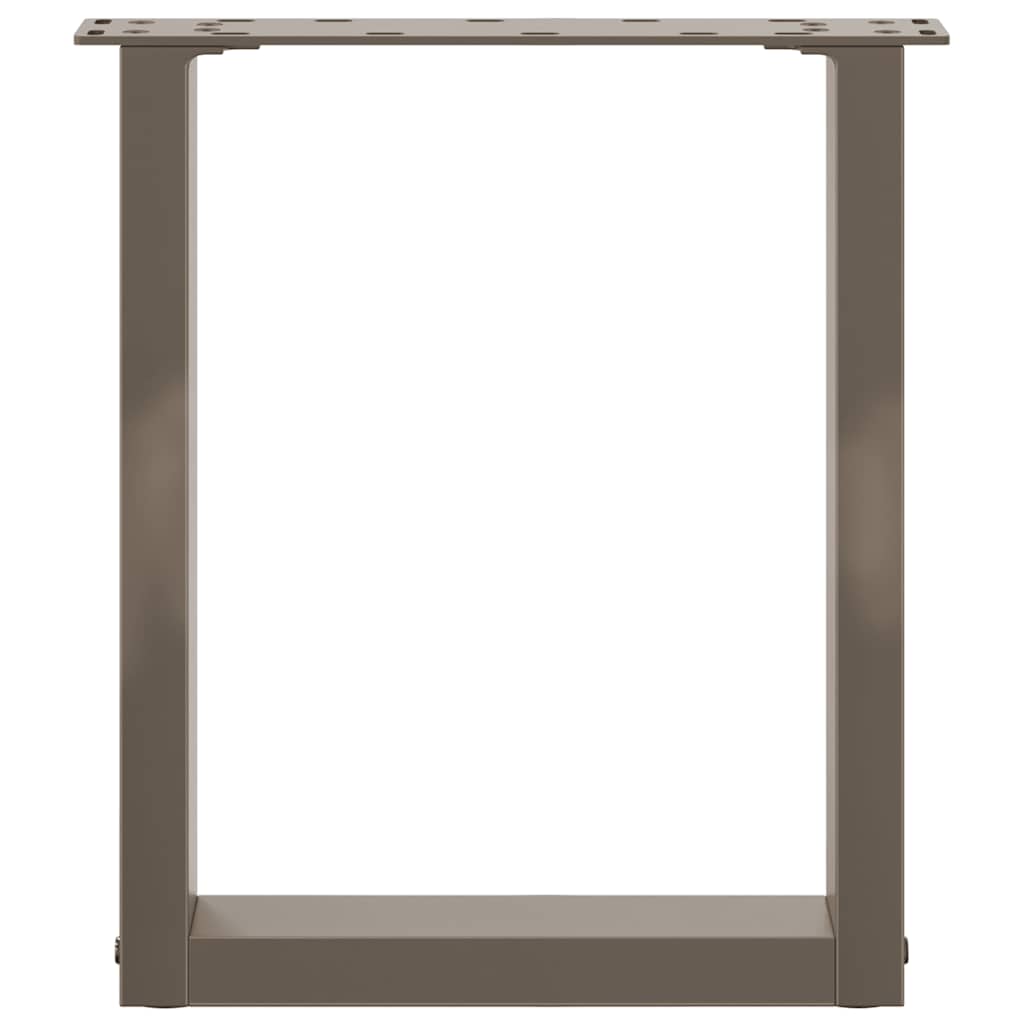 vidaXL Nogi do stolika kawowego w kształcie litery U 2 szt. Naturalna stal 38x(42-43) cm Stal