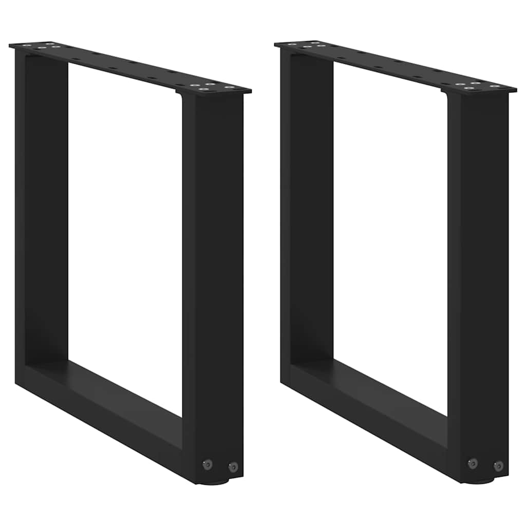 vidaXL Nogi do stolika kawowego w kształcie litery U 2 szt. Czarne 50x(42-43) cm Stal