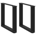 vidaXL Nogi do stolika kawowego w kształcie litery U 2 szt. Czarne 50x(42-43) cm Stal
