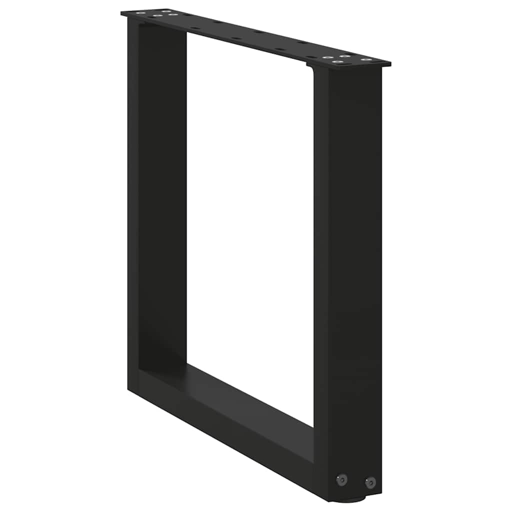 vidaXL Nogi do stolika kawowego w kształcie litery U 2 szt. Czarne 50x(42-43) cm Stal