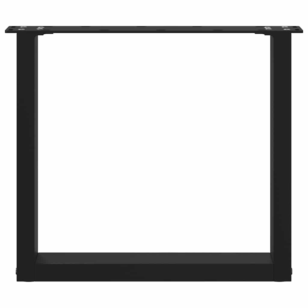 vidaXL Nogi do stolika kawowego w kształcie litery U 2 szt. Czarne 50x(42-43) cm Stal