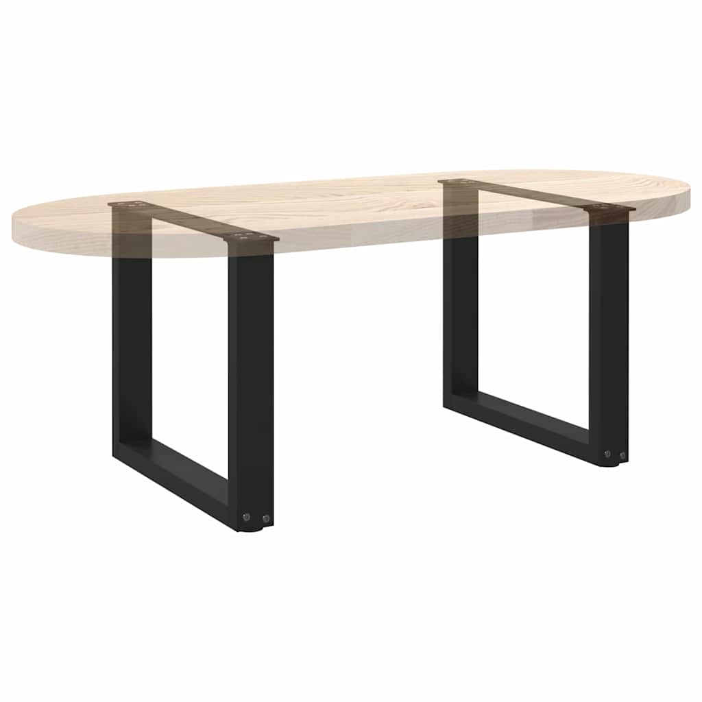 vidaXL Nogi do stolika kawowego w kształcie litery U 2 szt. Czarne 50x(42-43) cm Stal