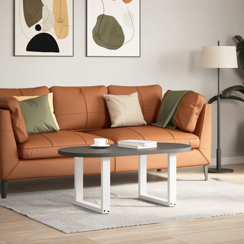 vidaXL Nogi do stolika kawowego w kształcie litery U 2 szt. Białe 50x(42-43) cm Stal