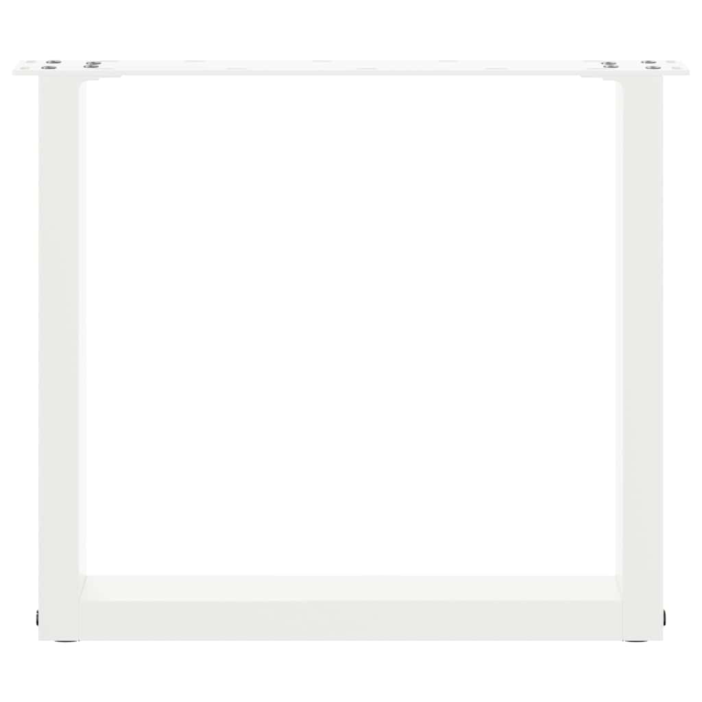 vidaXL Nogi do stolika kawowego w kształcie litery U 2 szt. Białe 50x(42-43) cm Stal