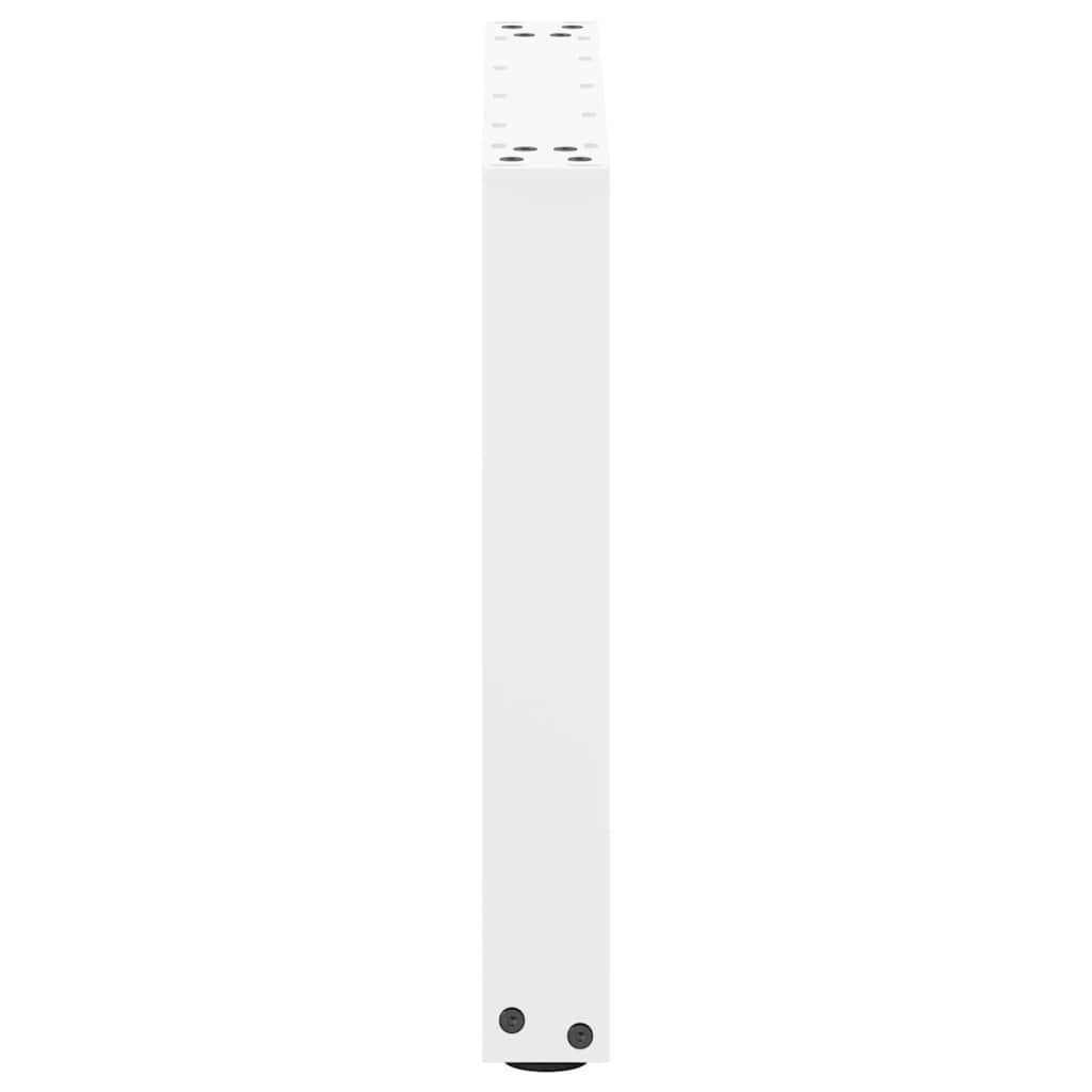 vidaXL Nogi do stolika kawowego w kształcie litery U 2 szt. Białe 50x(42-43) cm Stal