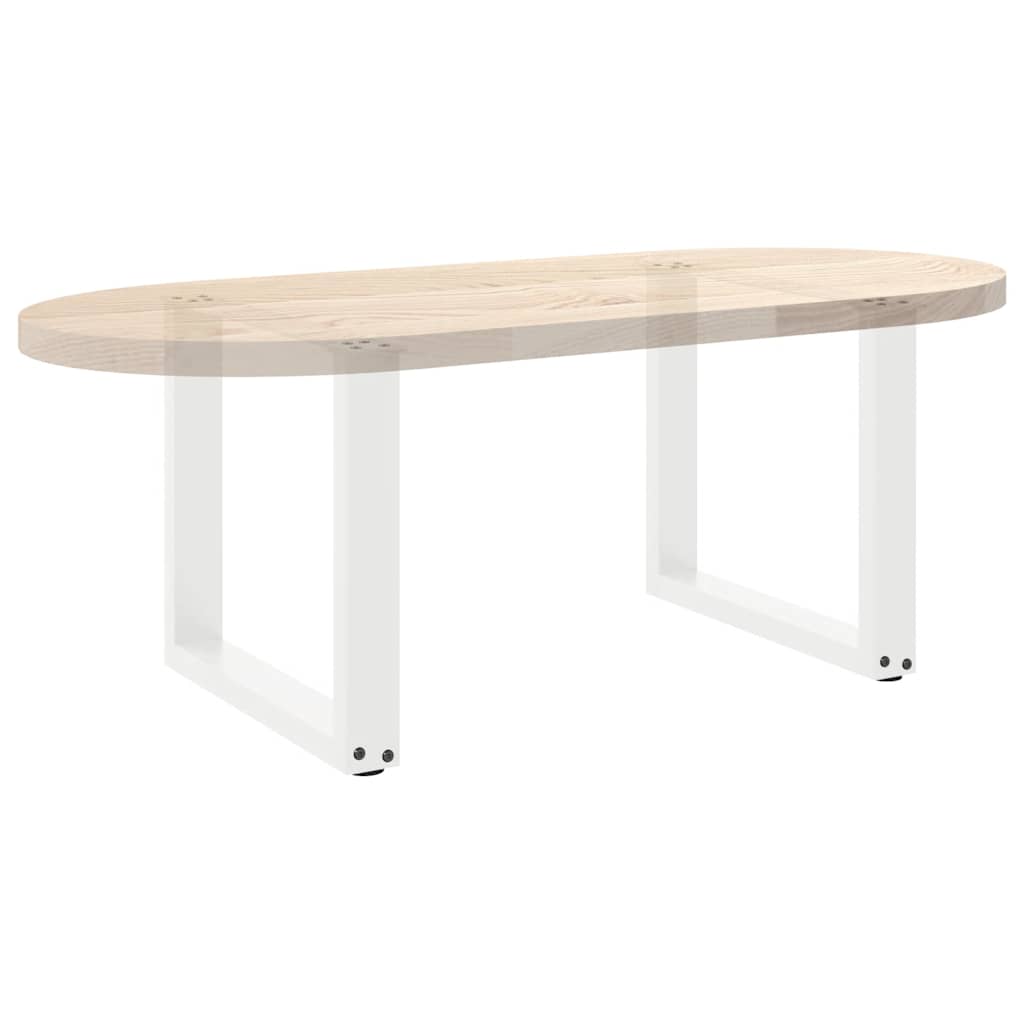 vidaXL Nogi do stolika kawowego w kształcie litery U 2 szt. Białe 50x(42-43) cm Stal