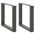 vidaXL Nogi do stolika kawowego w kształcie litery U 2 szt. Antracyt 50x(42-43) cm Stal