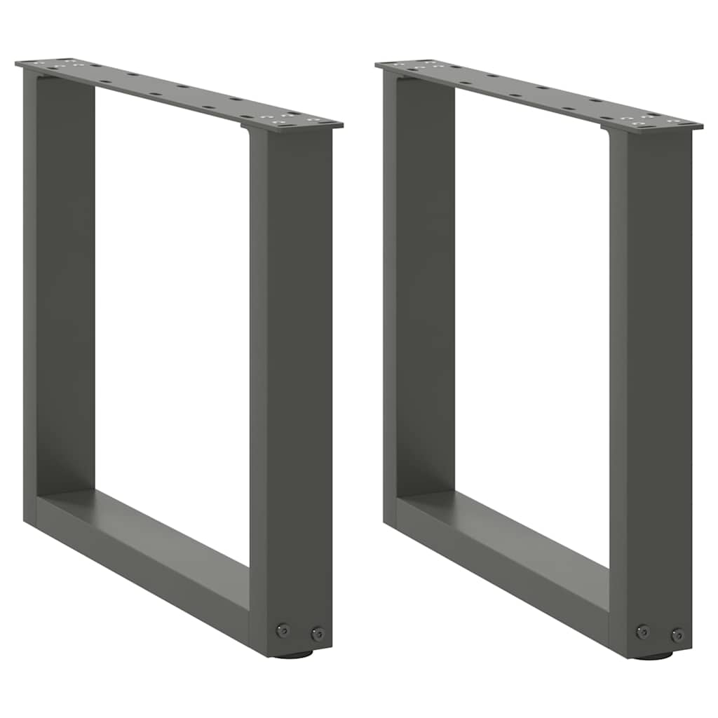 vidaXL Nogi do stolika kawowego w kształcie litery U 2 szt. Antracyt 50x(42-43) cm Stal