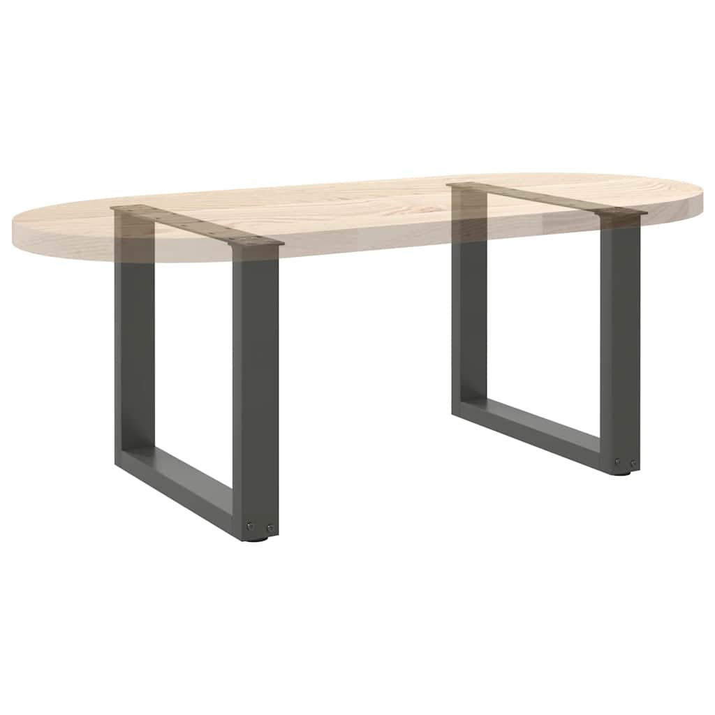 vidaXL Nogi do stolika kawowego w kształcie litery U 2 szt. Antracyt 50x(42-43) cm Stal