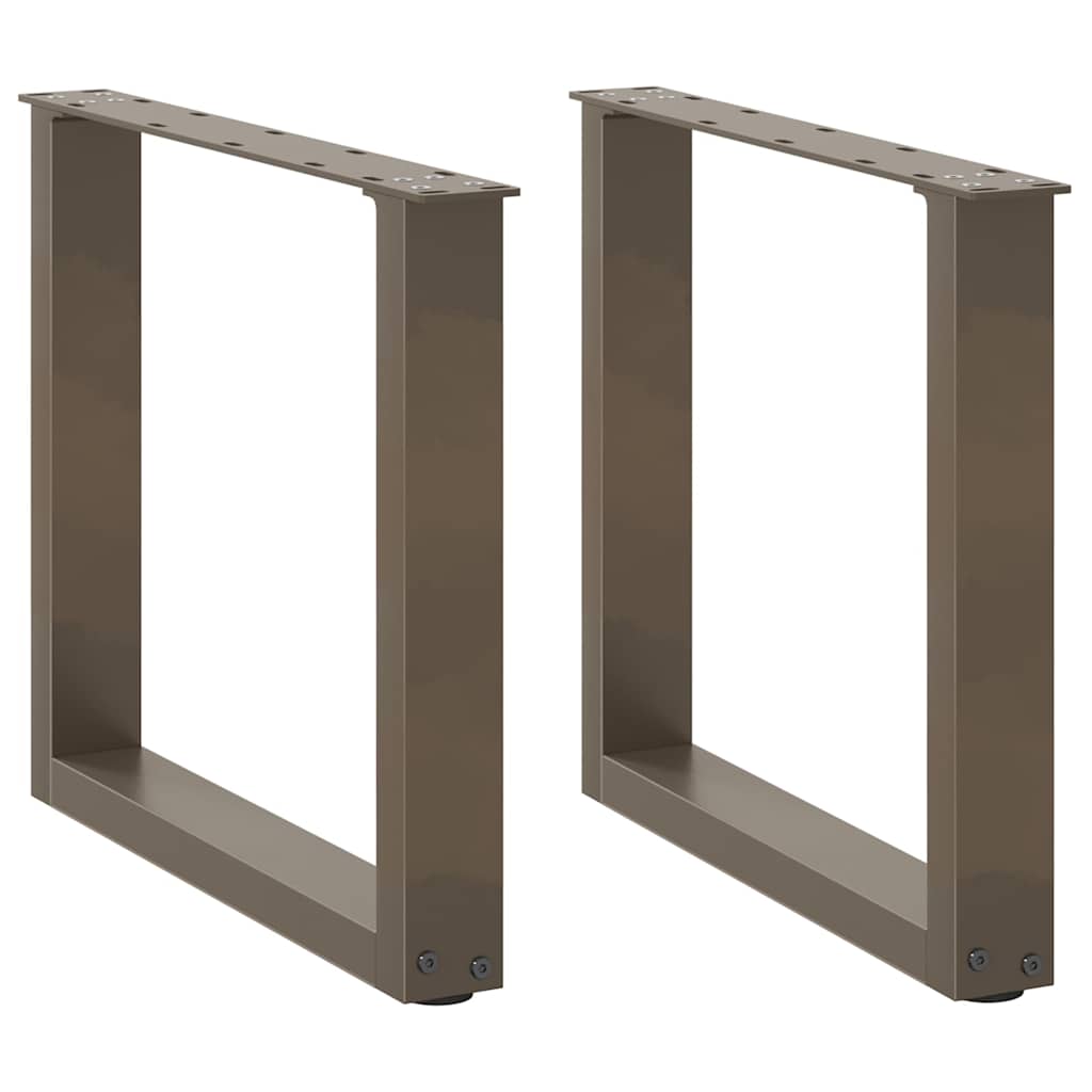 vidaXL Nogi do stolika kawowego w kształcie litery U 2 szt. Naturalna stal 50x(42-43) cm Stal