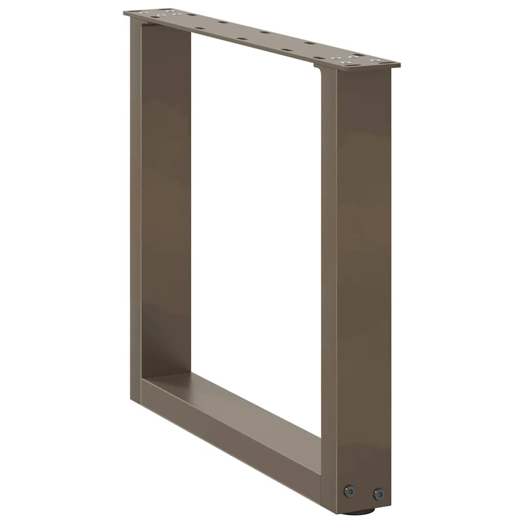 vidaXL Nogi do stolika kawowego w kształcie litery U 2 szt. Naturalna stal 50x(42-43) cm Stal