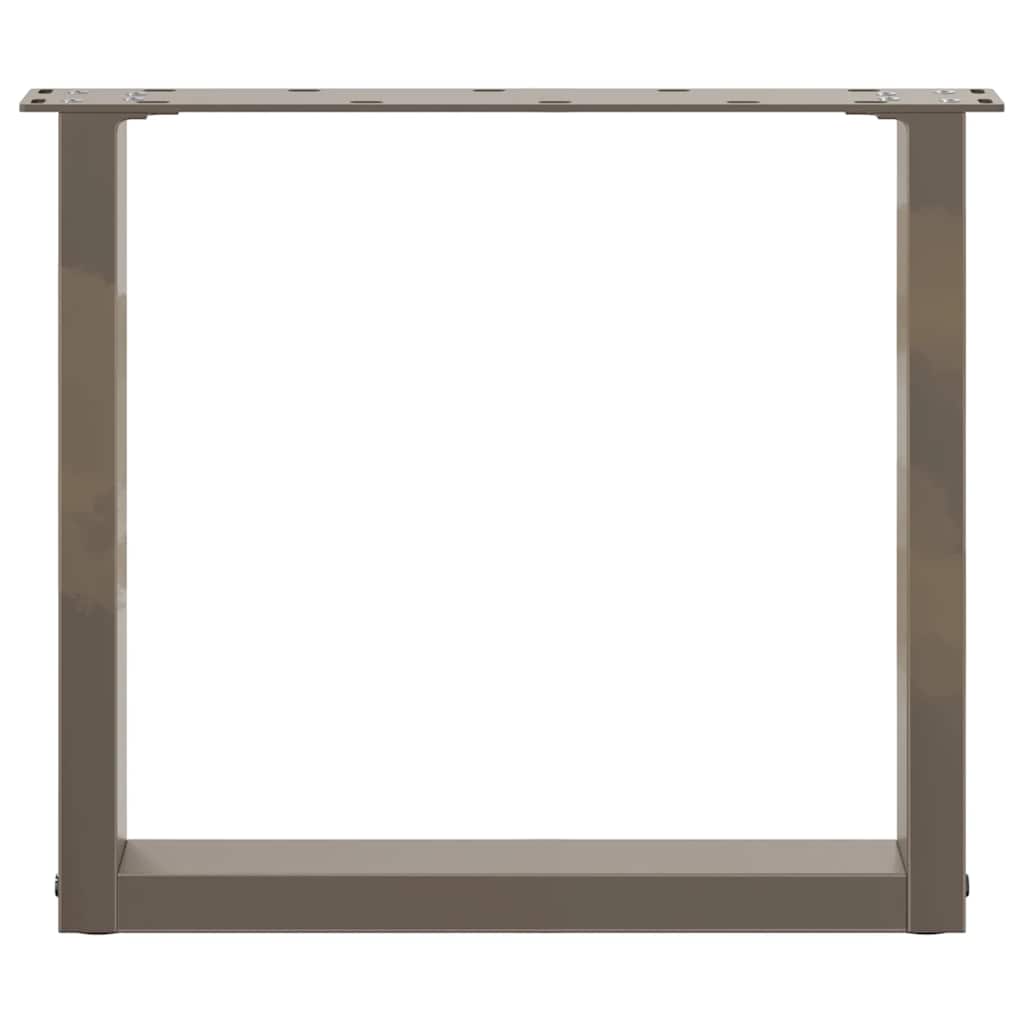 vidaXL Nogi do stolika kawowego w kształcie litery U 2 szt. Naturalna stal 50x(42-43) cm Stal