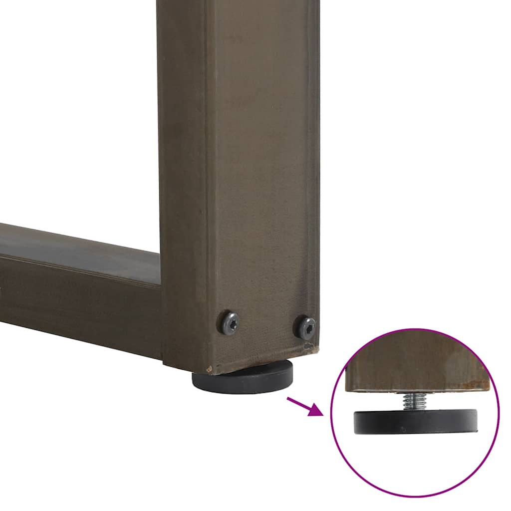 vidaXL Nogi do stolika kawowego w kształcie litery U 2 szt. Naturalna stal 50x(42-43) cm Stal