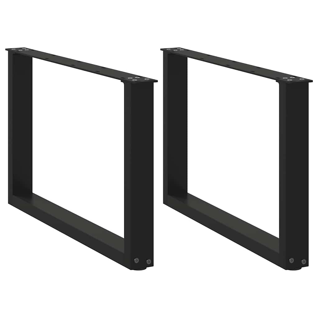 vidaXL Nogi do stolika kawowego w kształcie litery U 2 szt. Czarne 60x(42-43) cm Stal
