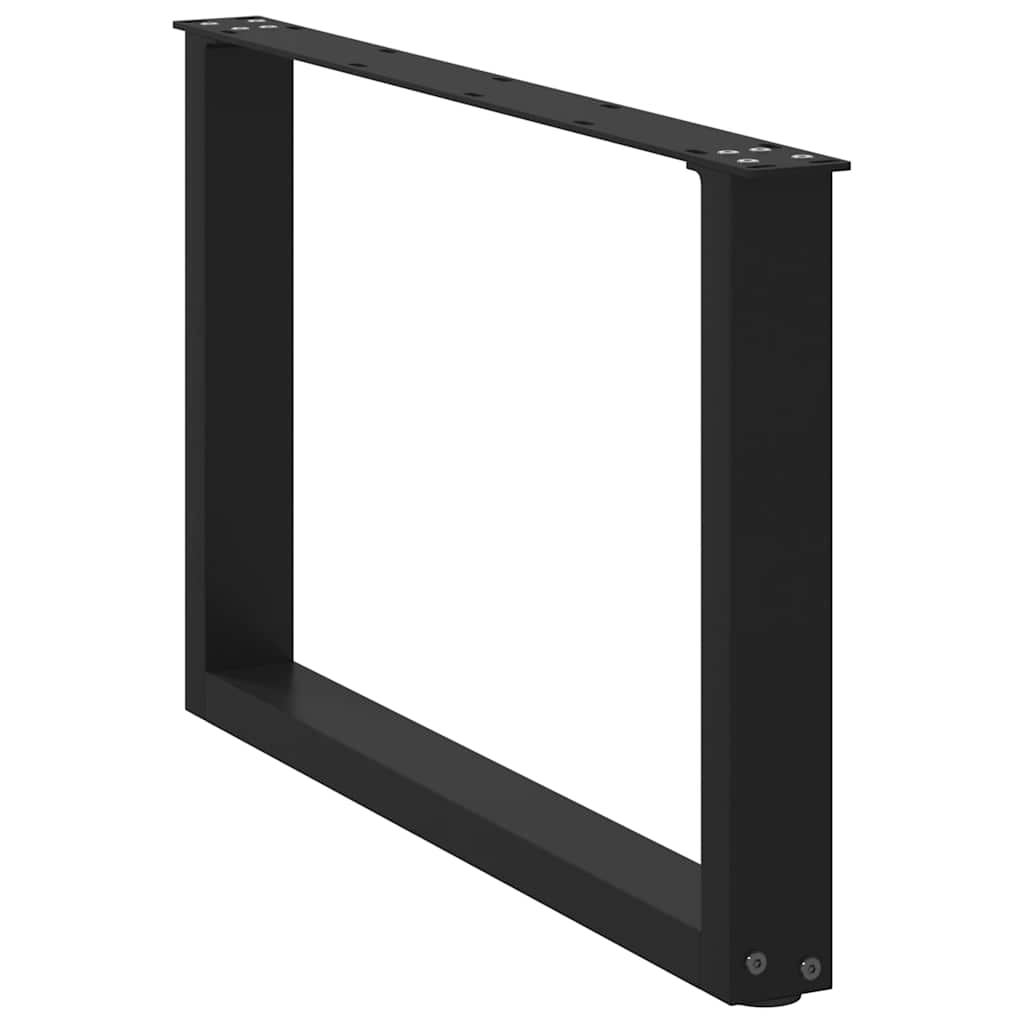vidaXL Nogi do stolika kawowego w kształcie litery U 2 szt. Czarne 60x(42-43) cm Stal