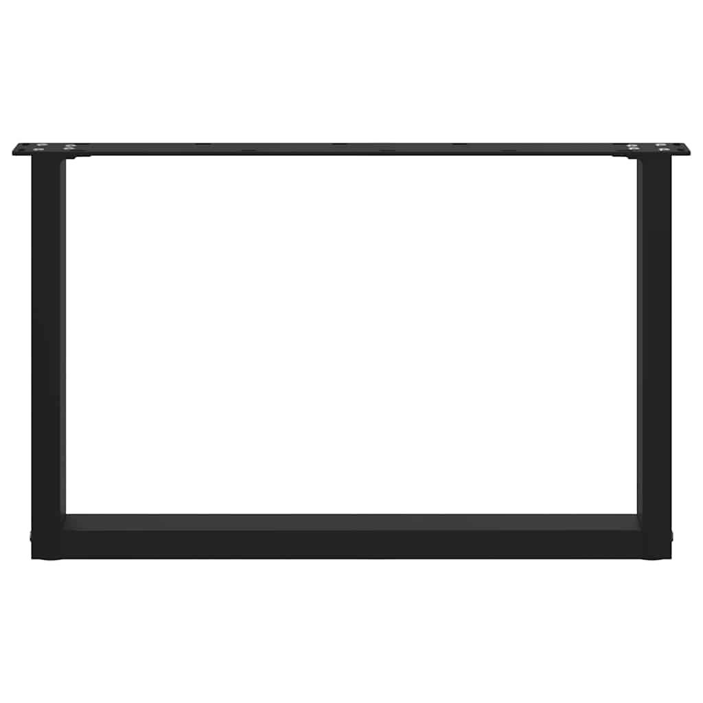 vidaXL Nogi do stolika kawowego w kształcie litery U 2 szt. Czarne 60x(42-43) cm Stal
