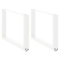 vidaXL Nogi do stolika kawowego w kształcie litery U 2 szt. Białe 60x(42-43) cm Stal