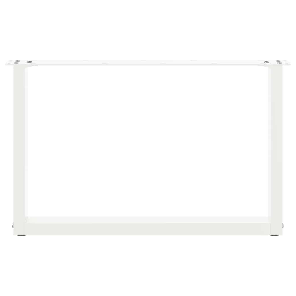 vidaXL Nogi do stolika kawowego w kształcie litery U 2 szt. Białe 60x(42-43) cm Stal