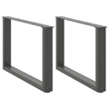 vidaXL Nogi do stolika kawowego w kształcie litery U 2 szt. Antracyt 60x(42-43) cm Stal