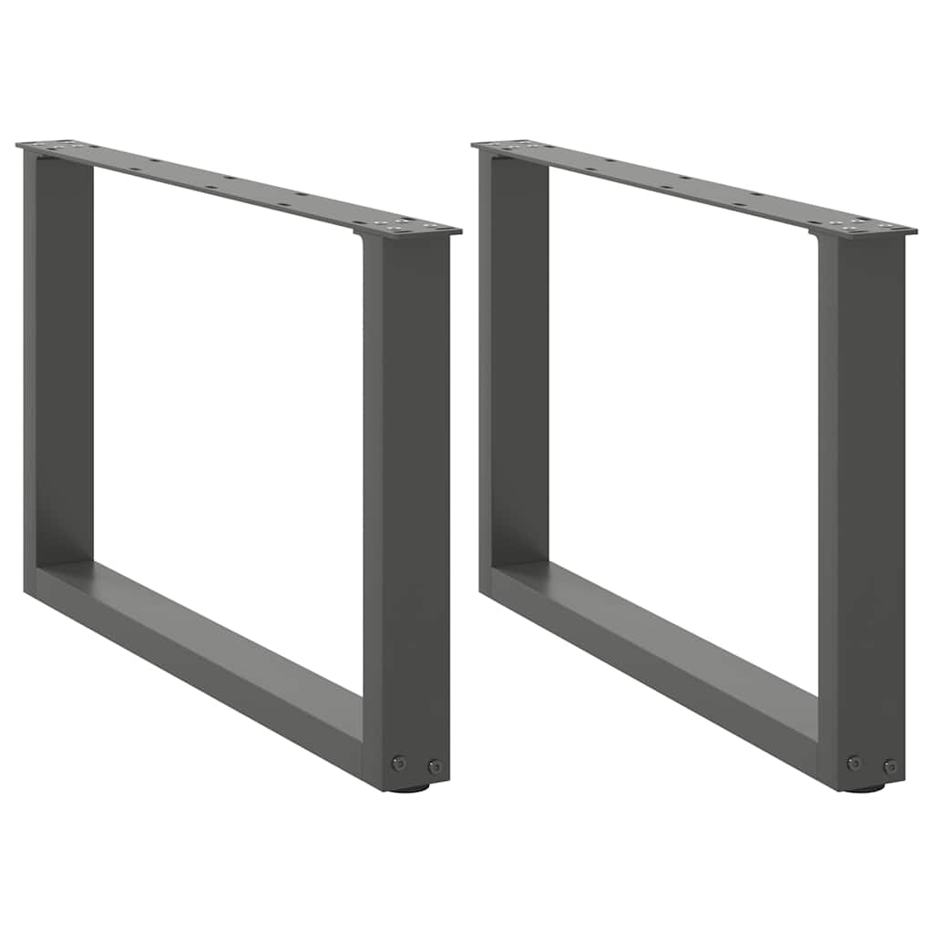 vidaXL Nogi do stolika kawowego w kształcie litery U 2 szt. Antracyt 60x(42-43) cm Stal