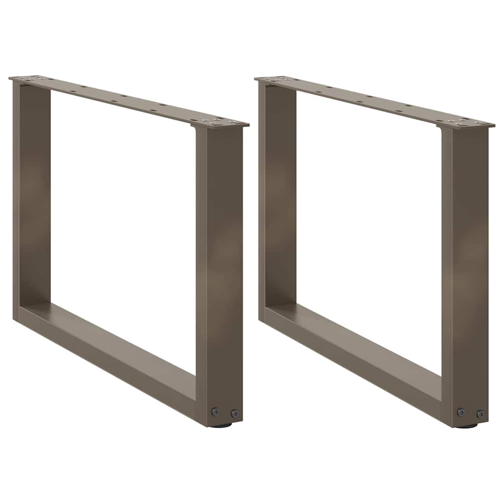 vidaXL Nogi do stolika kawowego w kształcie litery U 2 szt. Naturalna stal 60x(42-43) cm Stal
