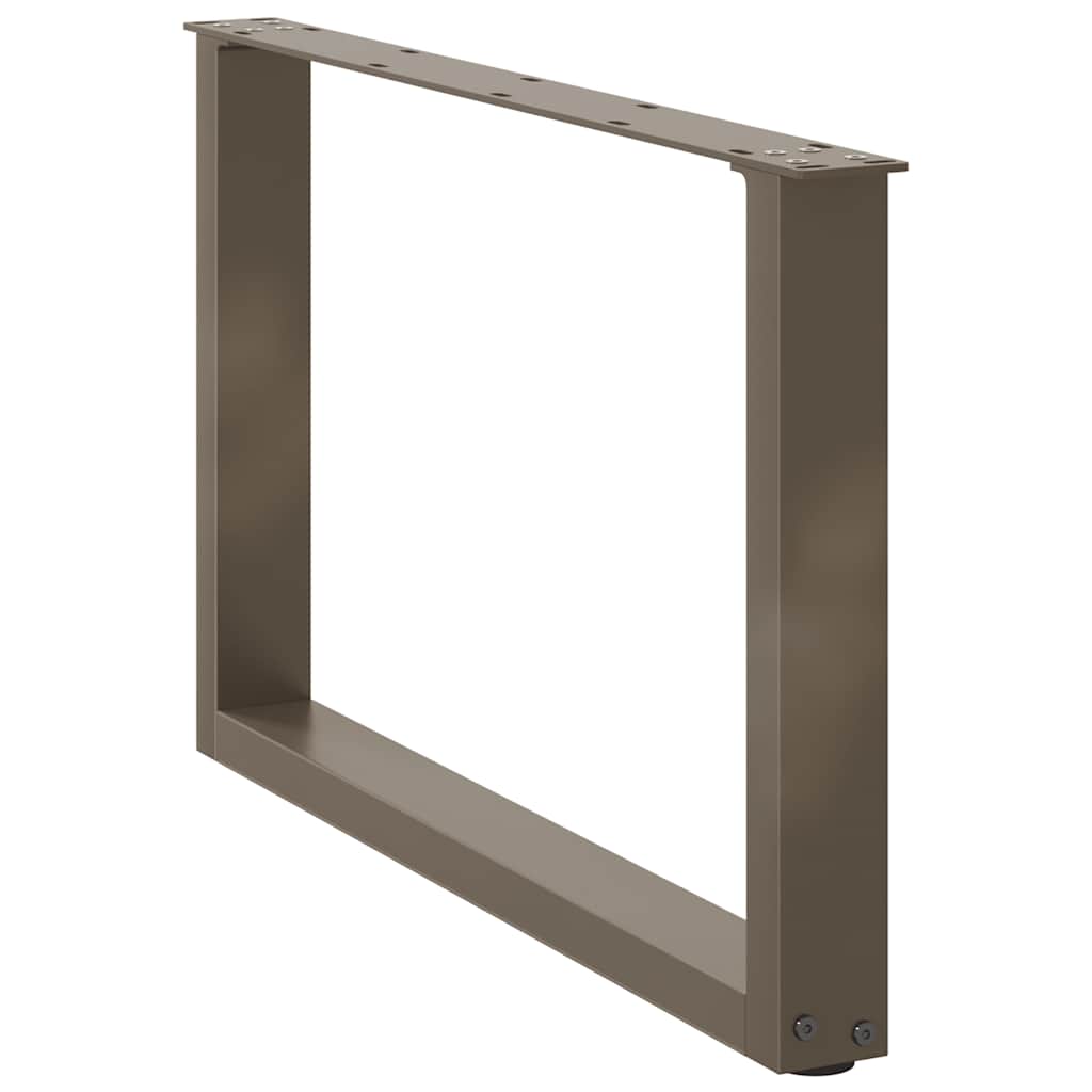 vidaXL Nogi do stolika kawowego w kształcie litery U 2 szt. Naturalna stal 60x(42-43) cm Stal