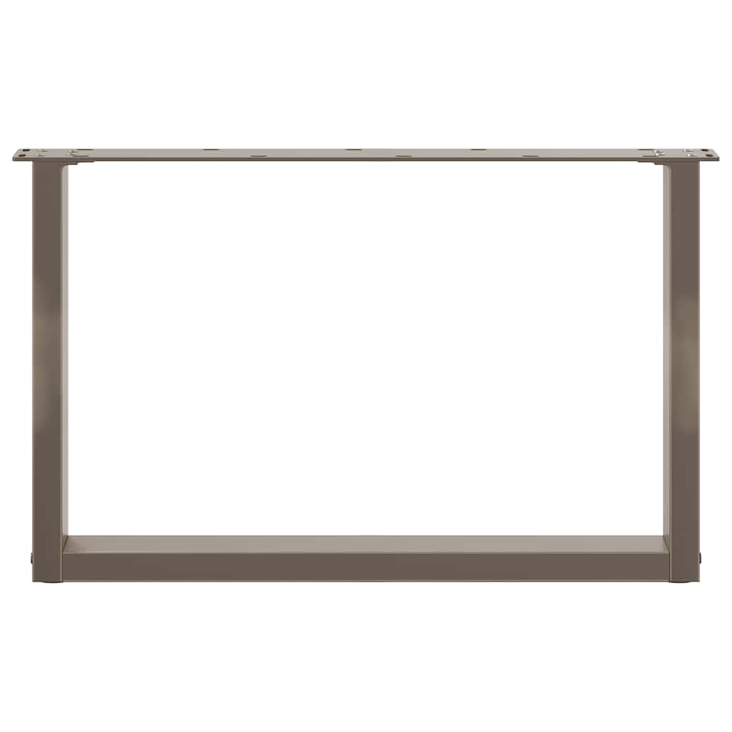 vidaXL Nogi do stolika kawowego w kształcie litery U 2 szt. Naturalna stal 60x(42-43) cm Stal