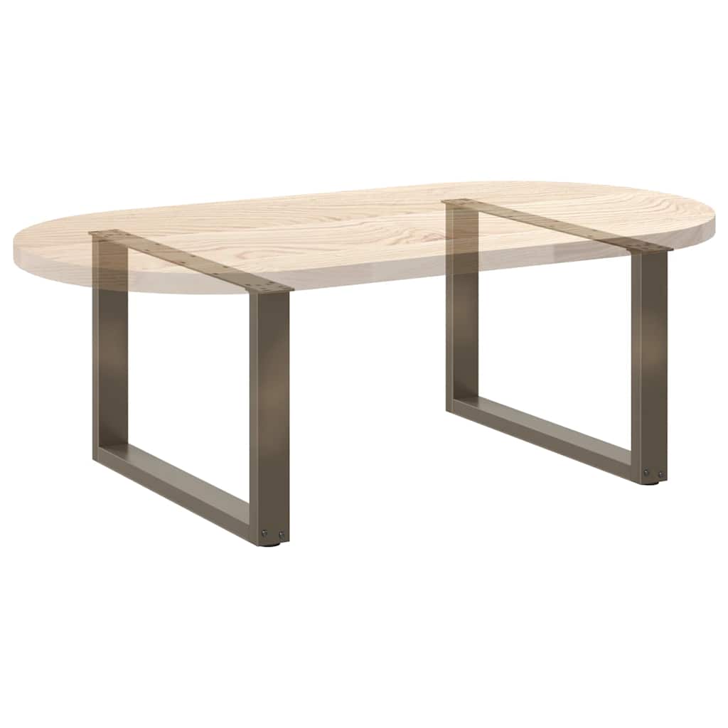 vidaXL Nogi do stolika kawowego w kształcie litery U 2 szt. Naturalna stal 60x(42-43) cm Stal