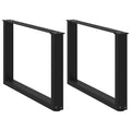 vidaXL Nogi do stolika kawowego w kształcie litery U 2 szt. Czarne 70x(42-43) cm Stal